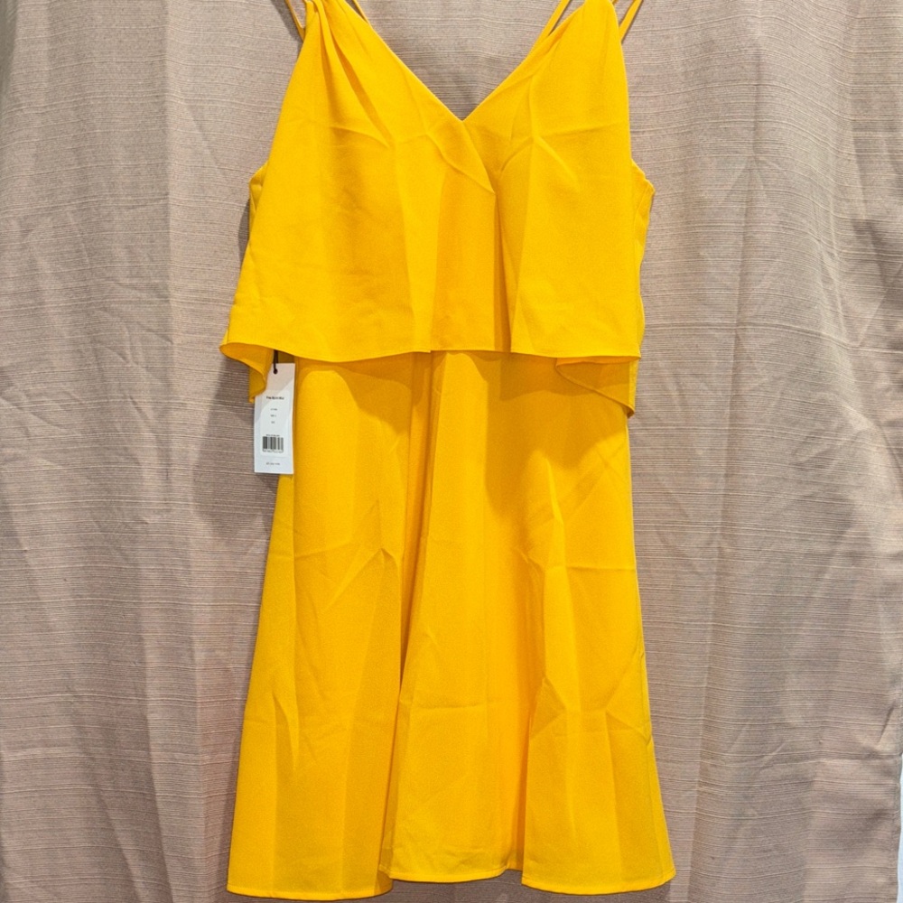 ALI & JAY Sunlit Yellow Layered Mini Dress